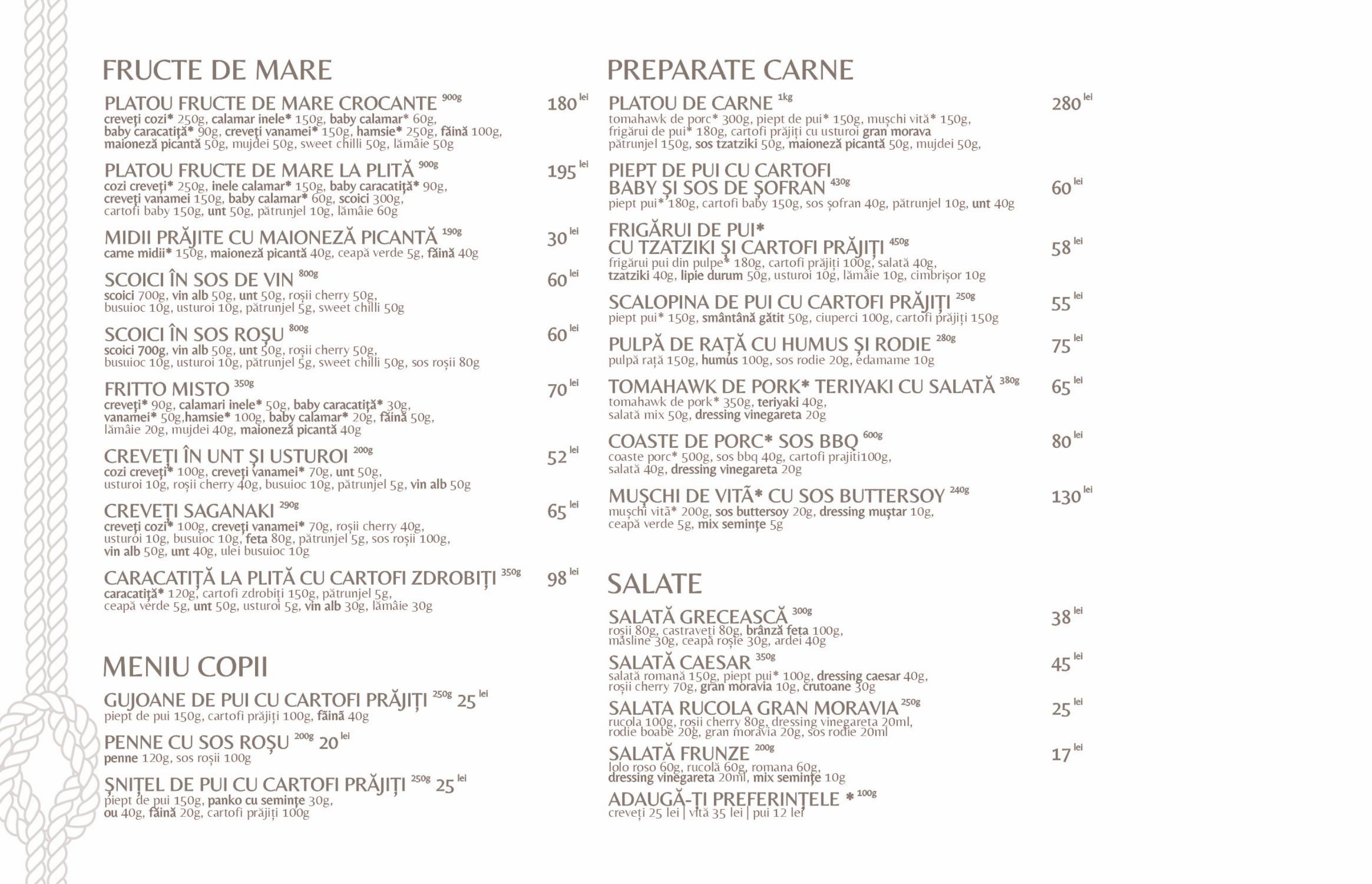 Fructe de mare · Carne